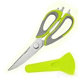 Багатофункціональні кухонні ножиці 10в1 Mighty Shears з чохлом і магнітом Сірий / Зелений - мініатюра 5