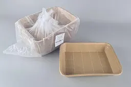 Лоток з харчового картону, 1550 мл, 270x200x50 мм, KRAFT, 25 штук, для готових страв, снеків, випічки та доставки - мініатюра 3
