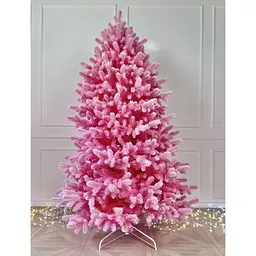 Ялинка штучна Hvoya Super Lux Marshmallow Pink 220 см засніжена