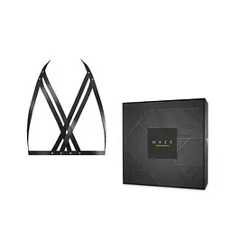 Портупея Bijoux Indiscrets MAZE - Halter Bra Harness Black Bijoux Indiscrets B0252; SO2683 92309 - мініатюра 1