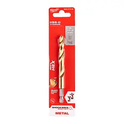 Свердло по металу RedHEX SHOCKWAVE HSS-TiN MILWAUKEE, діаметр 10,2х121х77мм