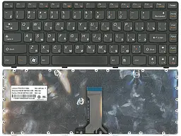 Клавіатура для ноутбука Lenovo IdeaPad (B470, G470, G470AH, G470GH, G475, V470, V470c, Z470, Z475), чорна, (чорна рамка) - мініатюра 3