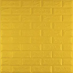 3D панель самоклеюча цегла Жовтий 700х770х5мм (010-5) SW-00000146