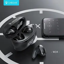 Навушники Celebrat W34 WTS Headphones Black - мініатюра 2