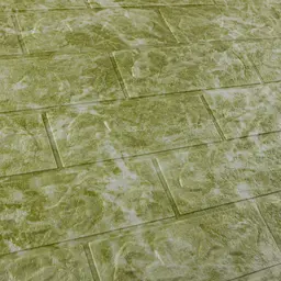 Самоклеюча декоративна 3D панель 3D Loft під темно-оливковий мармур 700x770x3мм (69-3) - мініатюра 4