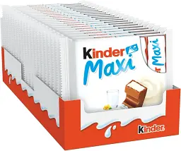 Упаковка шоколаду Kinder Maxi з молочною начинкой 84 г х 20 шт