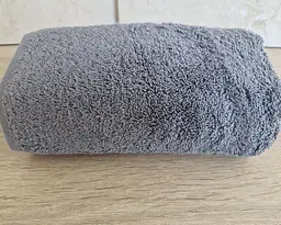 Рушник турецький махровий однотонний Gulcan 50х90 сірий Grey щільність 480 г/м2 петля 16/1 - мініатюра 4