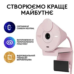 Веб-камера Logitech Brio 300 Full HD Rose (960-001448) - мініатюра 8