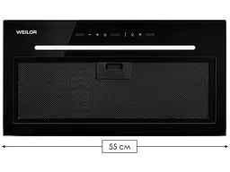 Витяжка вбудована WEILOR LUNA WBG 55 BLACK - мініатюра 5