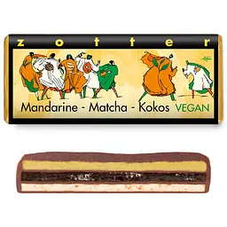 Шоколад чорний Zotter Tangerine Matcha and Coconut органічний 70 г - мініатюра 3
