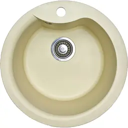 Кухонна мийка Adamant WAVE ivory d 485x210 мм, без крила d 48