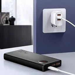 Портативна батарея Baseus Adaman Metal Display Quick Charge Power Bank 20000 mAh 22.5W PPAD070101 Black - мініатюра 6