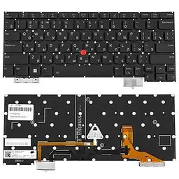 Клавіатура для ноутбука Lenovo (ThinkPad: X13s) rus чорний підсвічування клавіш без фрейму