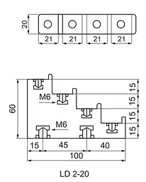 Ізолятор‑тримач ступінчастий LD 2‑20 АСКО‑УКРЕМ (A0150100011) - мініатюра 3