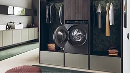 Пральна машина Haier фронтальна 9 кг 1400 A+++ 60 см дисплей пара інвертор люк чорний прямий привід cріблястий - мініатюра 10
