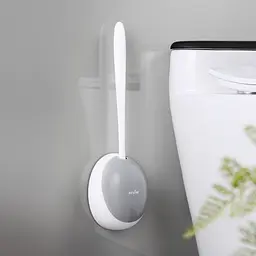 Йоржик для унітазу МВМ My Home клейкий BP-21, білий з сірим (BP-21 WHITE/GRAY) - мініатюра 9