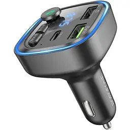FM-трансмітер і ресивер для авто Borofone BC48 Broad з підтримкою QC3.0 Bluetooth 5.0 потужність 18W Black - мініатюра 6