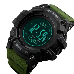 Наручний годинник чоловічий Skmei 1358 Army Green, 1358AG (12275) - мініатюра 6