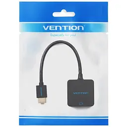 Перехідник HDMI M VGA F, 1080P 60Hz, 3,5мм Micro USB (F) powered, кабель 0,15м Vention чорний - мініатюра 3