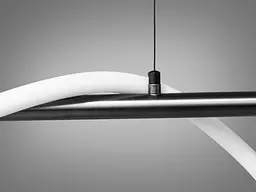 Люстра стельова LED Diasha SY9609-L1600BHR Роуплайт, 20W, чорний хром, сучасний стиль для коридору, вітальні, спальні - мініатюра 3