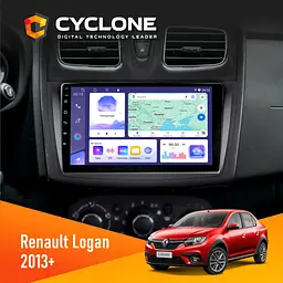Штатна магнітола Renault Sandero, Logan 2012-2020 Cyclone C9-011 4x64, DSP Cyclone (НФ-00007110)