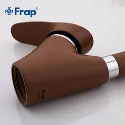 F4101-14 (F41) Змішувач для кухні U гайка Ø40 коричневий Frap 1/10, Коричневий - мініатюра 4