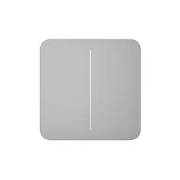 Розумний двоклавішний прохідний вимикач Ajax LightSwitch (2-gang/2-way) Jeweller (fog/димний) (26-00407)