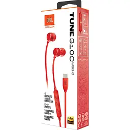 Навушники JBL Tune 310C USB-C Red (JBLT310CBLK) - мініатюра 6
