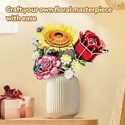 Тривимірна головоломка-конструктор Cubic Fun Flower Bouquet Camellia Букет квітів Камелія (W3302h) - мініатюра 8