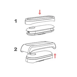 Шкіряний ремінець MiJobs для фітнес-браслета Xiaomi Mi Band 7 Type B білий, тримач - сріблястий - мініатюра 5
