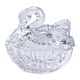 Цукорниця скляна у формі лебедя з кришкою 14*9*11 см Yiwu HP-YH-40 - мініатюра 2