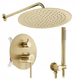 Душова система прихованого монтажу Rea Foss Clif + BOX brushed gold REA-P5647