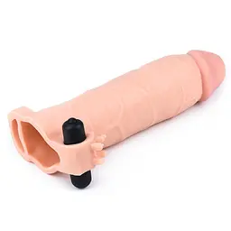 Насадка на пеніс Lovetoy Pleasure X-Tender Flesh Add 3" 20 см тілесний - мініатюра 4