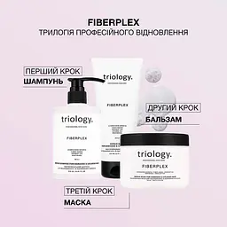 Бальзам для пошкодженого та фарбованого волосся Triology. Fiberplex відновлювальний 200 мл - мініатюра 5