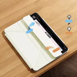 Обкладинка BeCover Ultra Slim Origami Magnetic з кріпленням Apple iPad Pro 11" M4 2024 Beige (712961) - мініатюра 4