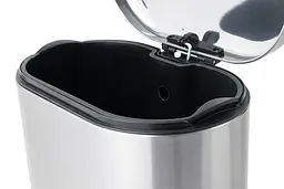 Відро для сміття з плавним закриттям овальне Mixxus Premium Strong-TC0120 SS Color 20л нержавіюча сталь MI7081, Нержавіюча сталь - мініатюра 3