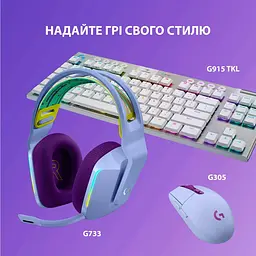 Бездротова гарнітура Logitech G733 Lightspeed Wireless RGB Liliac (981-000890) - мініатюра 8