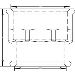 Муфта Viega 3240 1 1/2″х1 1/4″ ВВ (266394) - мініатюра 2