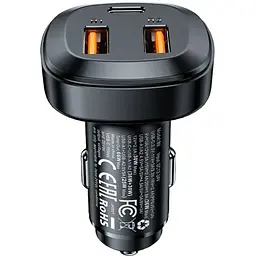 АЗП Acefast B9 PD36W+QC4.0 total 66W (2USB-A/1C) Black