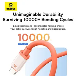 Кабель Baseus 0℃ Series Fast Charging Cable Type-C to Type-C 100W 1m P10368800731-00 Coral - мініатюра 6