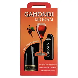 Набір Gamondi Kir Royal: Ігристе вино Toso Brut Millesimato, 0,75 л + Лікер Gamondi Creme de Cassis, 15%, 1 л, в подарунковій упаковці - мініатюра 10