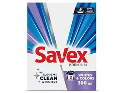 Пральний порошок SAVEX 300 г ручне прання Whites&colors handwash Premium