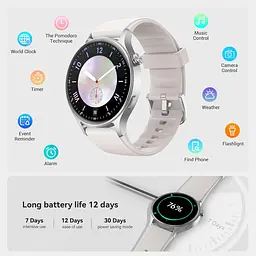 Смарт-годинник Fitpolo AR-01 з AMOLED 1.3" дисплеєм Bluetooth дзвінками водонепроникний 3ATM з підтримкою Android IOS 120 спортивних режимів круглий сірий (SKU-142) - мініатюра 3