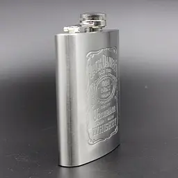 Металева фляга для алкоголю Jack Daniel's Джек Деніелс 0.2 л подарункова фляжка для віскі або коньяку - мініатюра 6