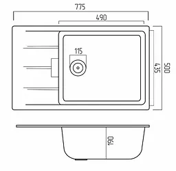 Кухонна мийка Platinum 7850 ROMA (SP000038097) - мініатюра 7