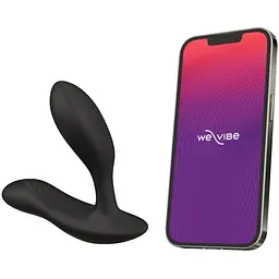 Смарт-вібромасажер простати We-Vibe Vector+ Charcoal Black пульт ДК регульований кут нахилу - мініатюра 4