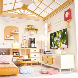 Конструктор-румбокс Вітальня Mini House 8006-MH серії Інтер'єр , зі світлом - мініатюра 5