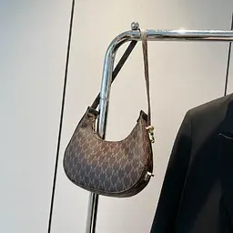 Напівкругла сумка з екошкіри Lilly P2-7056DB темно коричнева - мініатюра 5