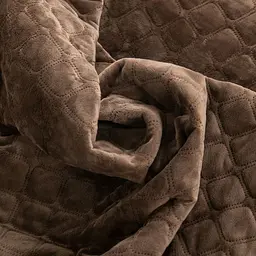Покривало ТЕП Velour ромб круглий 210х150 см коричневе (4-00515_22403) - мініатюра 3
