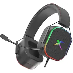 Ігрова гарнітура Xtrike Me GH-606 XBOX/PS/PC USB+35 мм статичне RGB кабель 2 м чорна
